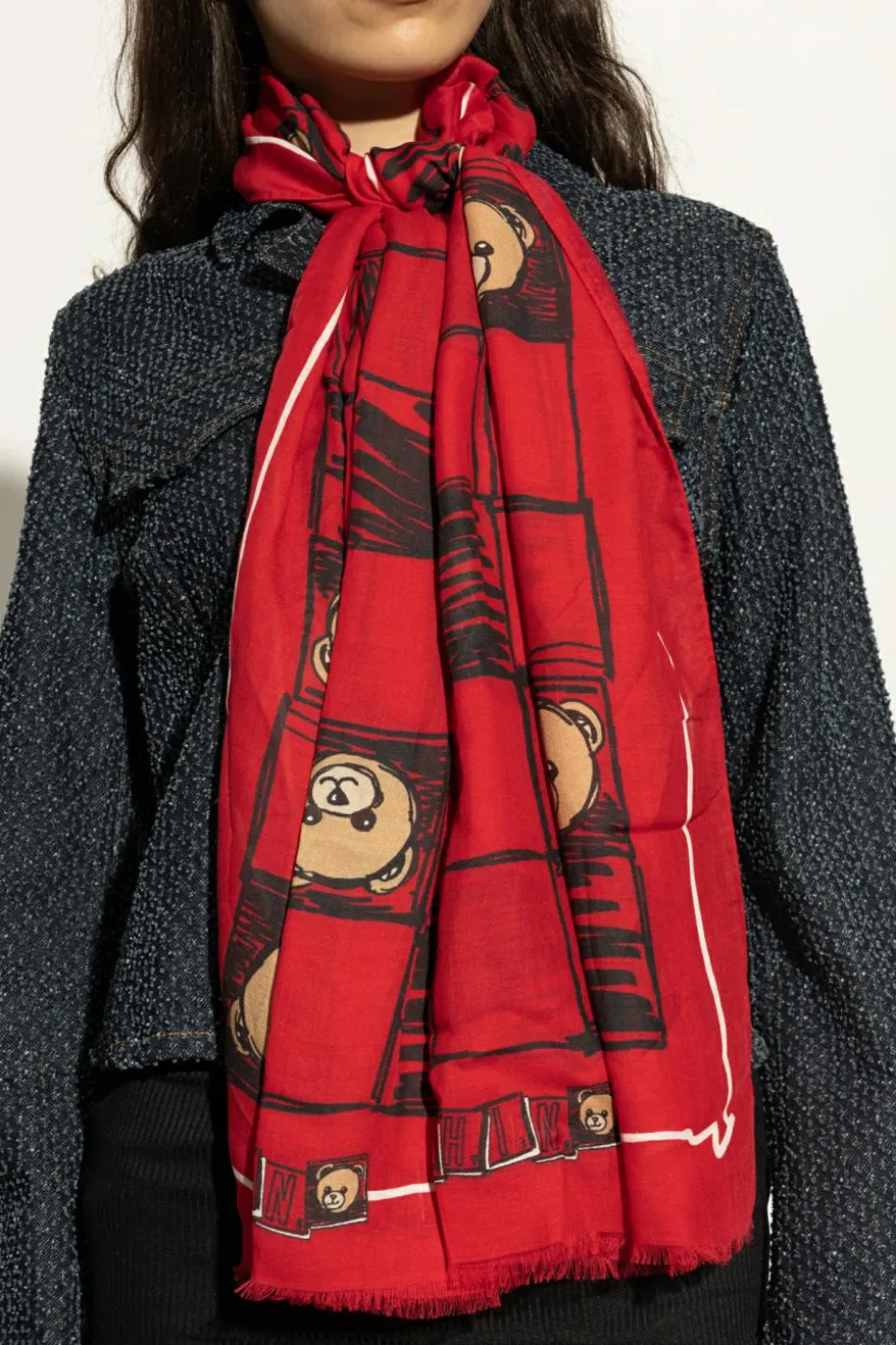 Moschino RED Scarf with print