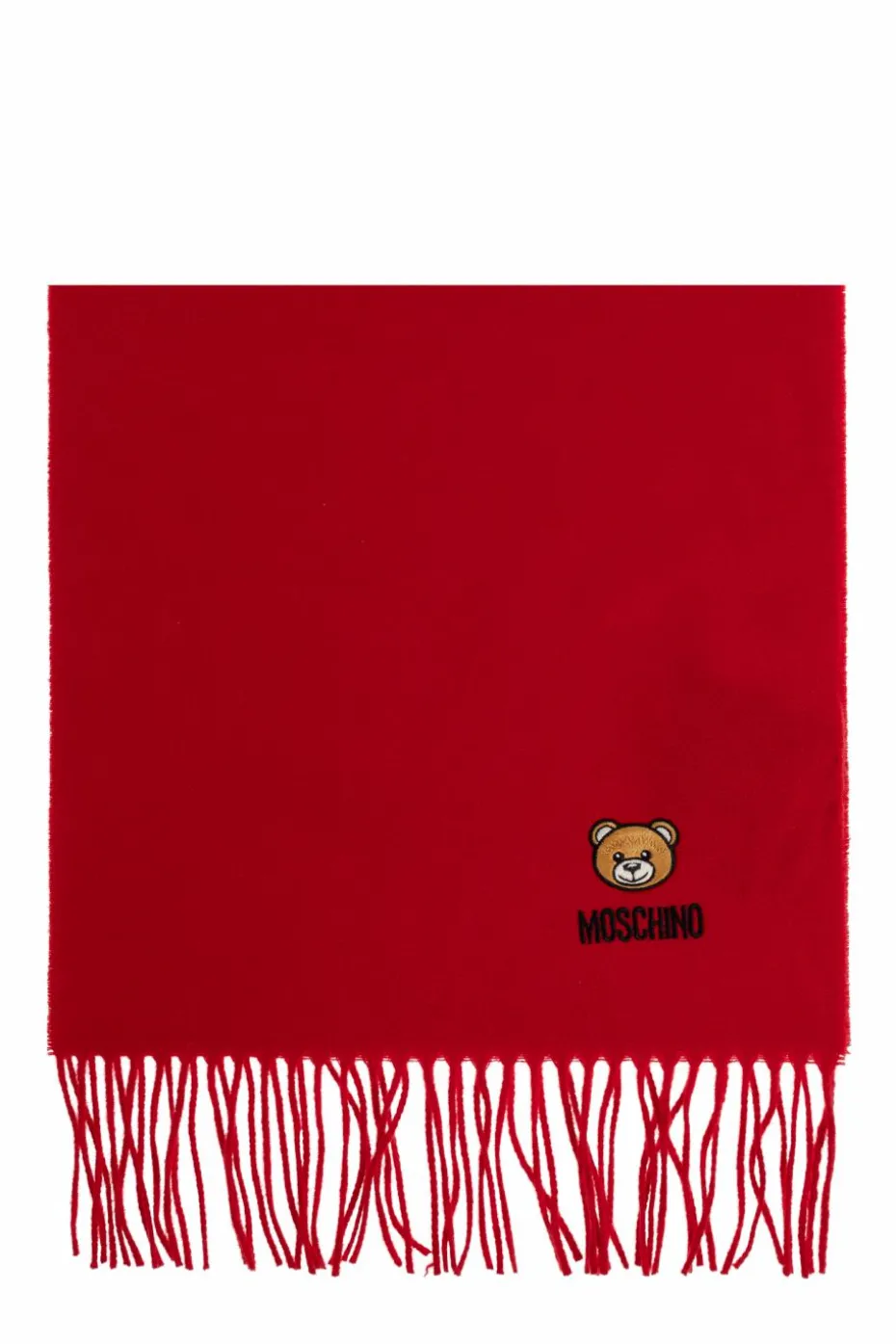 Moschino RED Wool scarf with logo