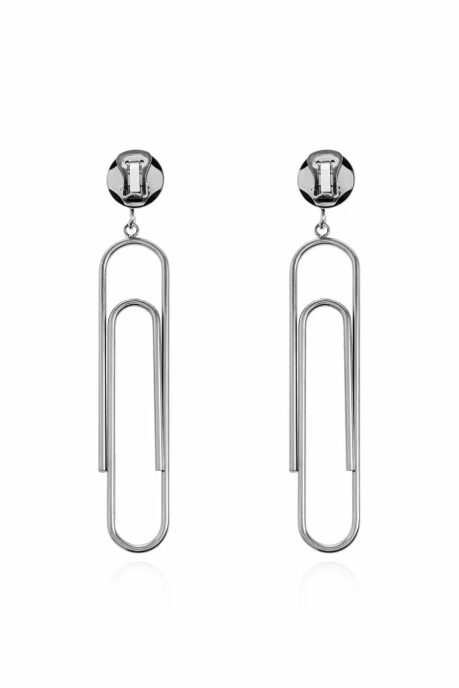 Moschino SILVER Brass clips with engraved logo