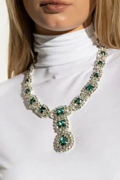 Moschino SILVER Necklace with crystals