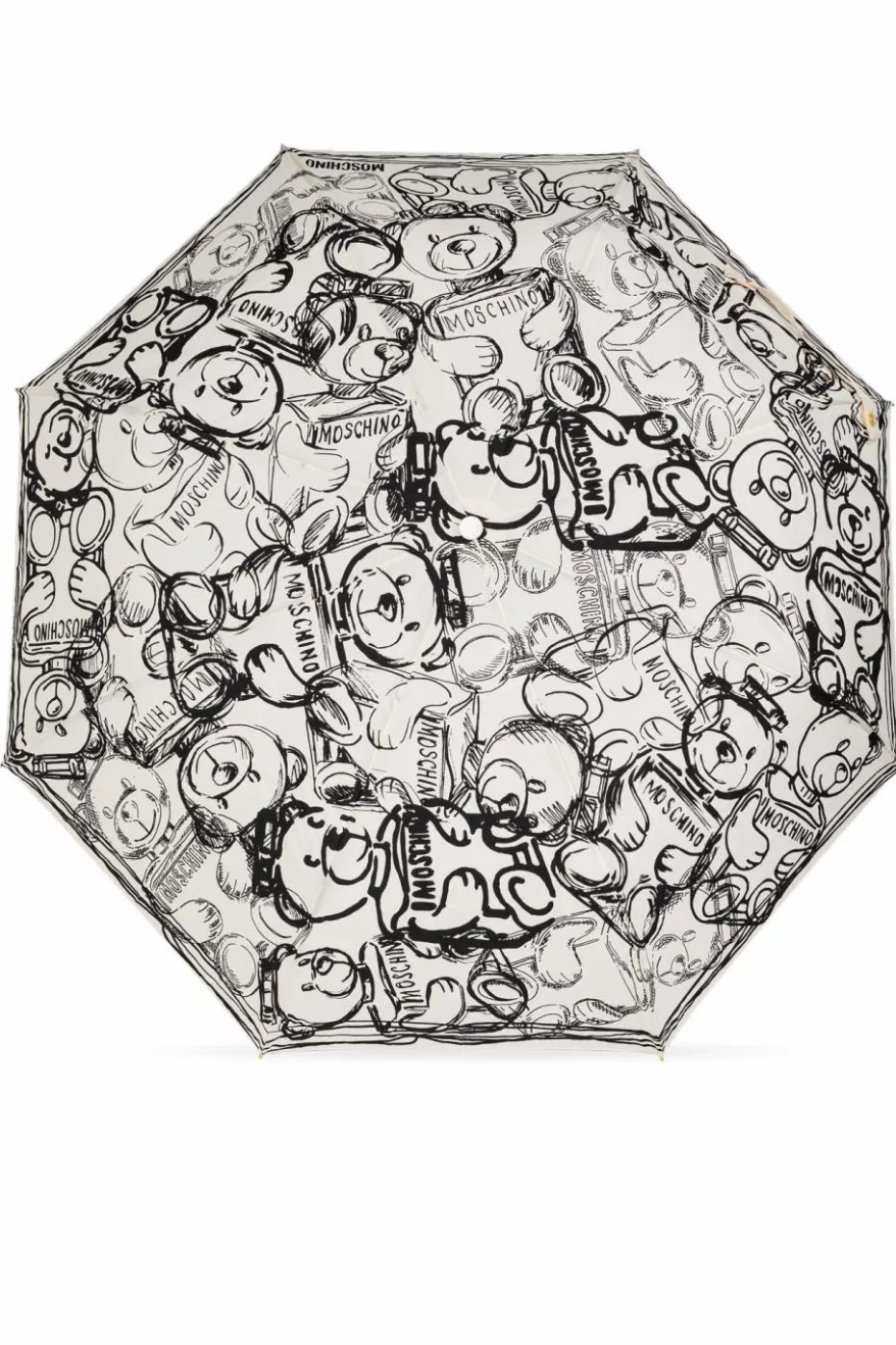 Moschino WHITE Foldable umbrella with logo