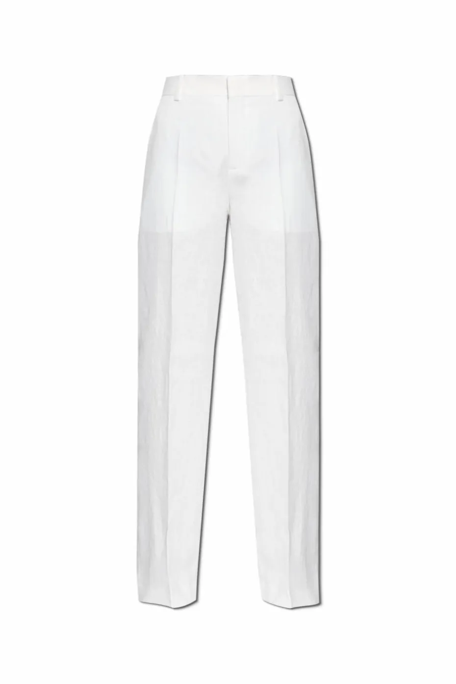 Moschino WHITE Linen pants with crease