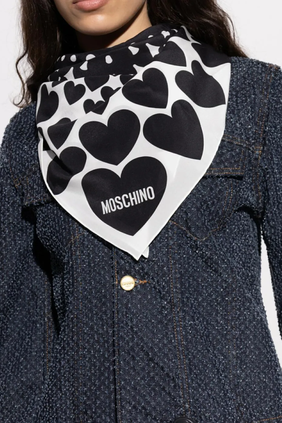 Moschino WHITE Silk scarf