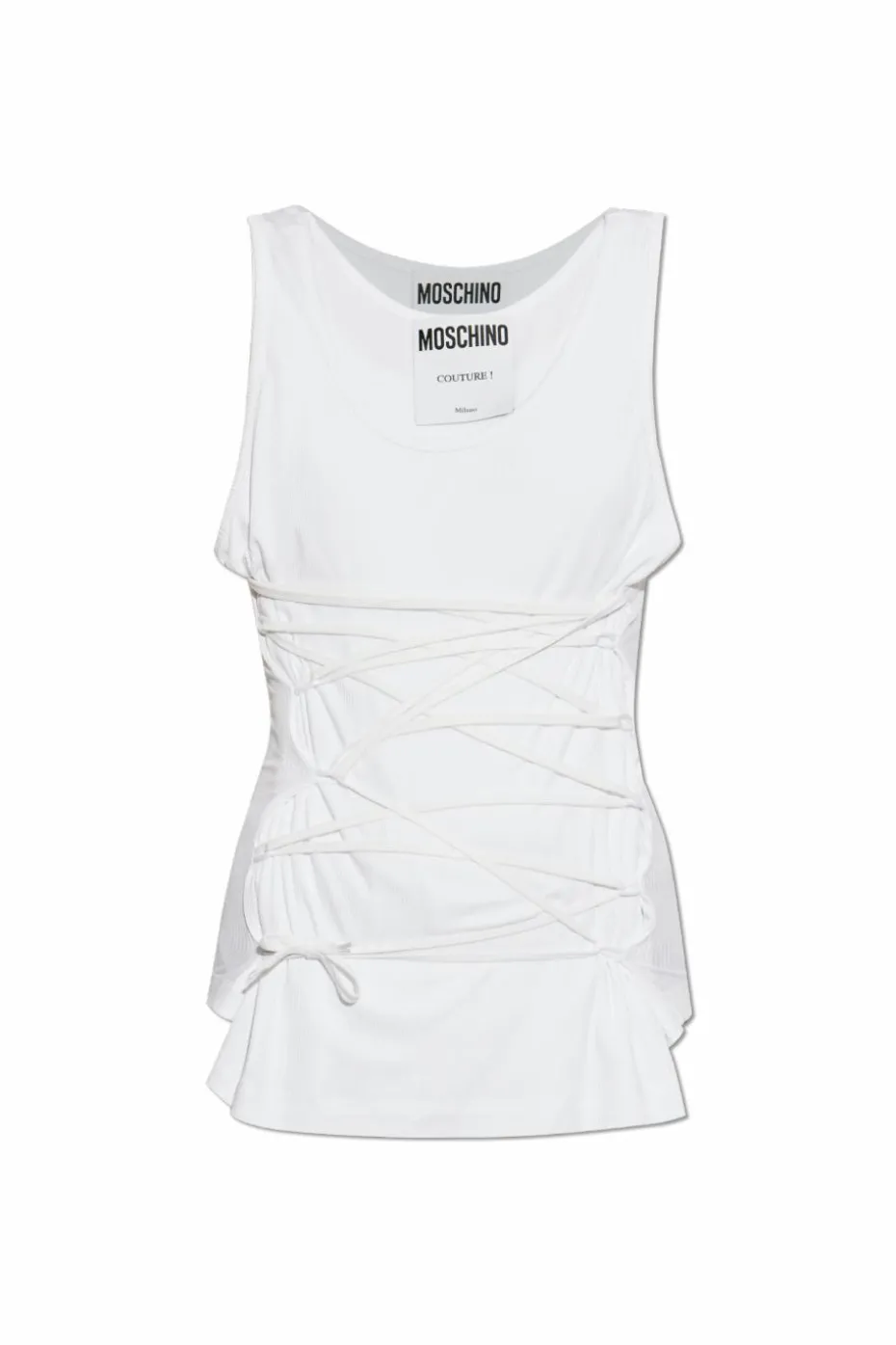 Moschino WHITE Top with drawstrings