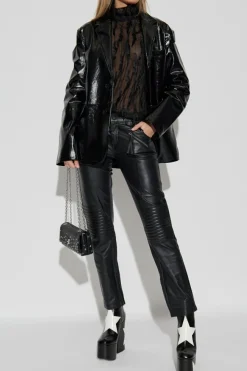 Munthe BLACK Leather pants