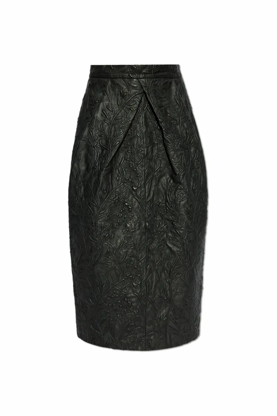 Munthe BLACK Leather skirt 'Faith'