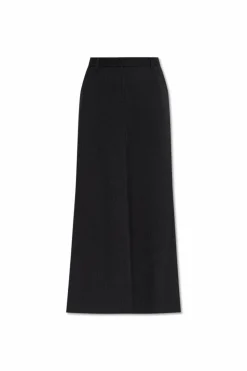 Munthe BLACK Skirt with striped pattern