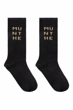 Munthe BLACK Socks with logo