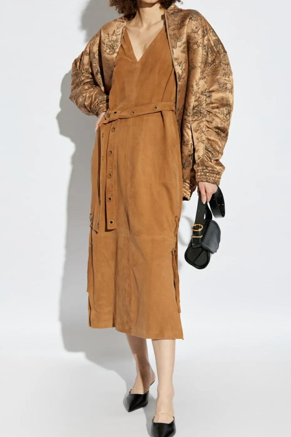 Munthe BROWN Suede dress ‘Filom’