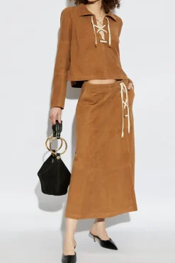 Munthe BROWN Suede top ‘Finaz’