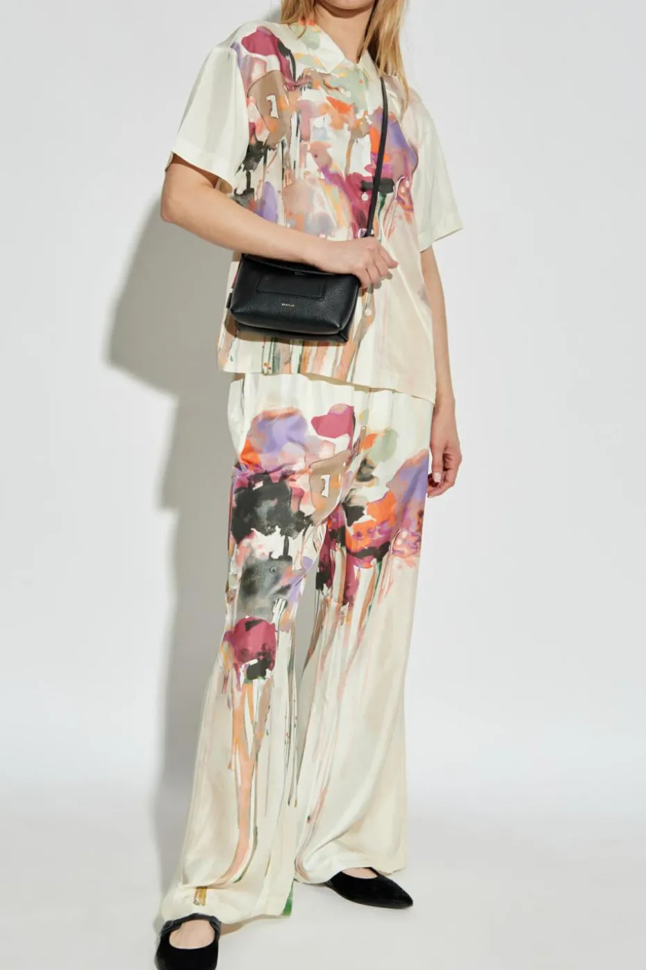 Munthe cream Silk trousers "Arum"