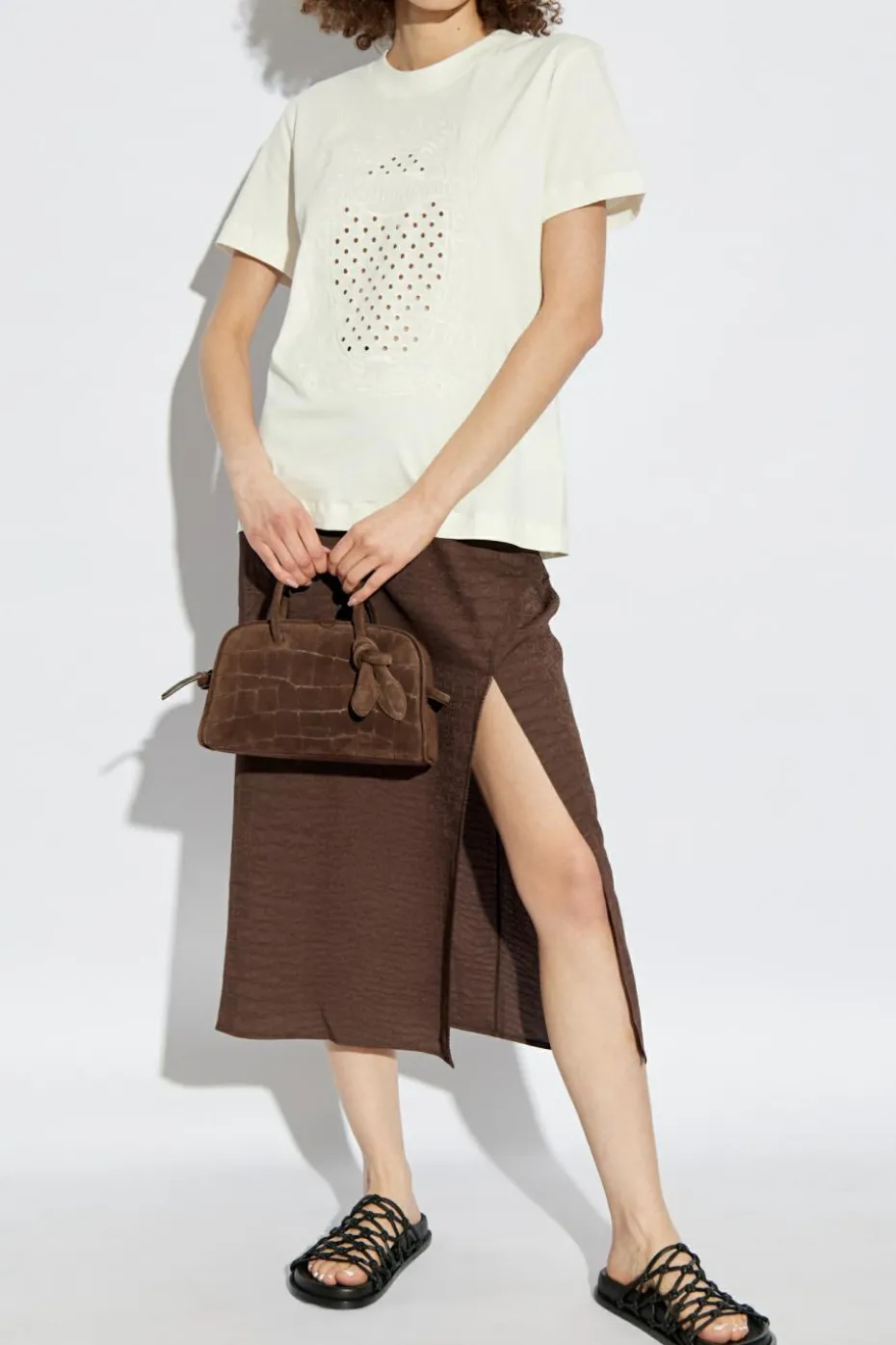 Munthe cream T-shirt with 'Fenella' logo