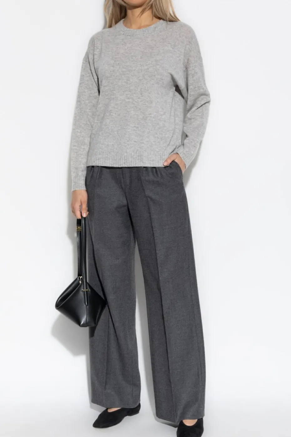Munthe GREY Cashmere sweater `Kiaran`