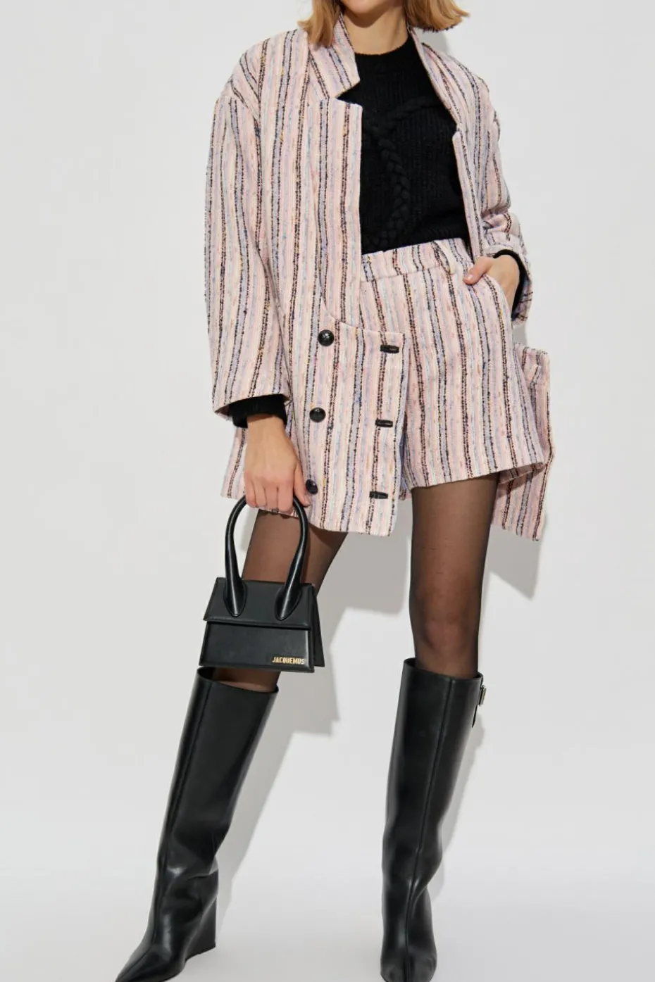 Munthe PINK Striped pattern shorts