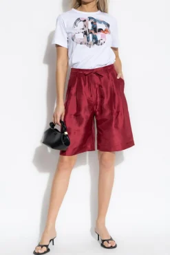 Munthe RED Silk shorts "Peppi"