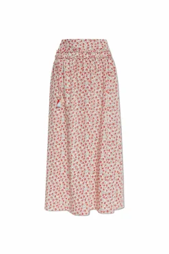 Munthe RED Skirt with floral motif