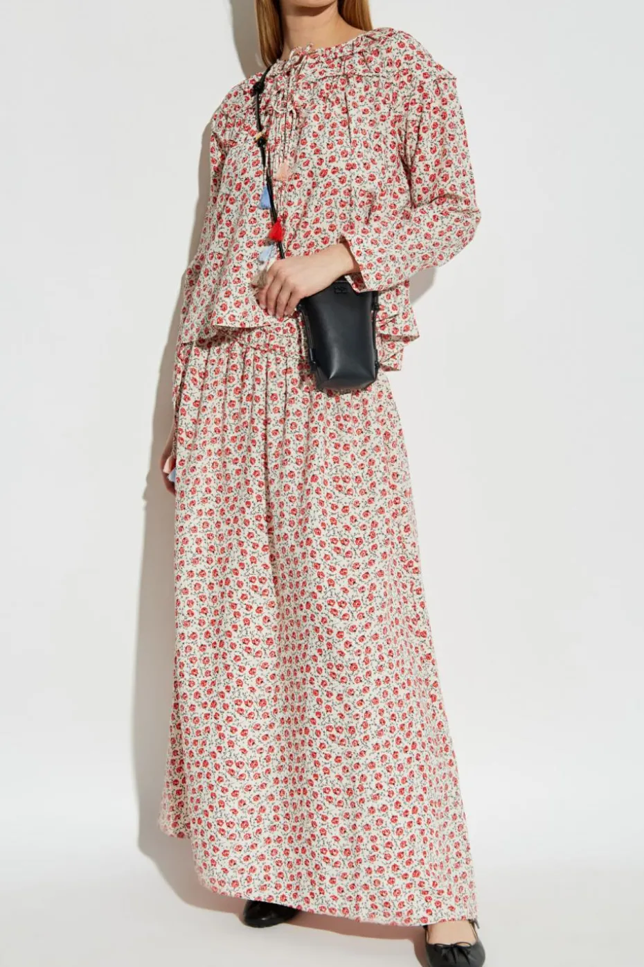 Munthe RED Skirt with floral motif