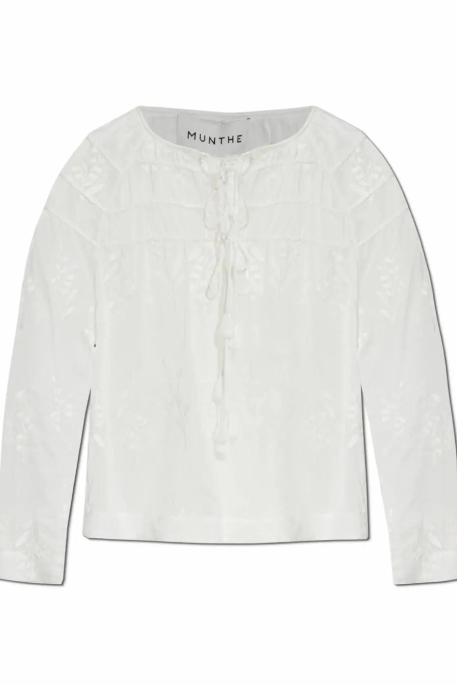 Munthe WHITE Tie-front top