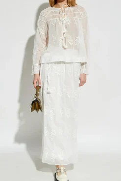 Munthe WHITE Tie-front top