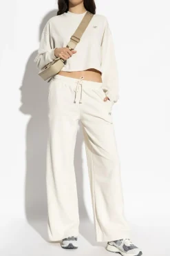 New Balance cream Sweatpants with straight legs