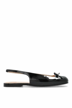 Nodaleto BLACK Leather ballet flats