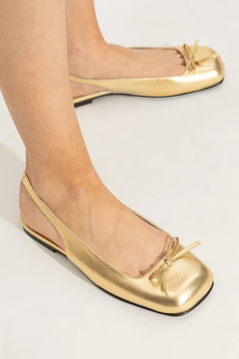 Nodaleto GOLD Leather ballet flats