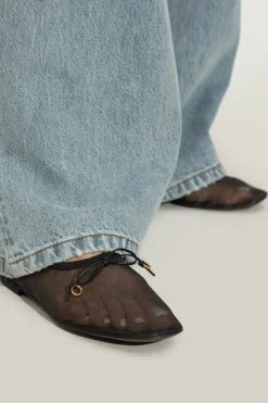 Odissi BLACK Ballet flats with bow