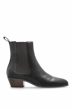 Odissi BLACK Leather ankle boots