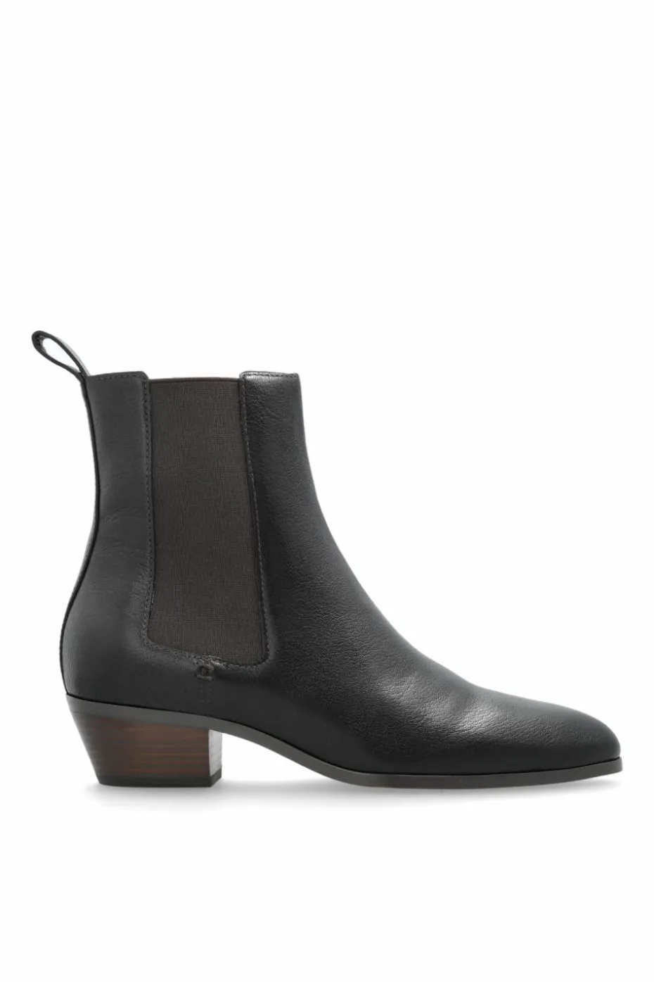 Odissi BLACK Leather ankle boots