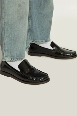 Odissi BLACK Leather shoes, type `loafers`