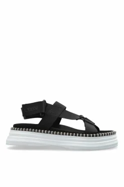 Odissi BLACK Sandals with logo