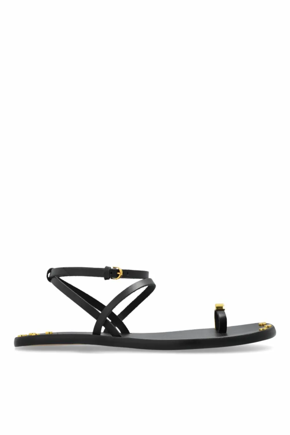 Odissi BLACK Sandals with applications