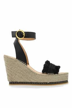 Odissi BLACK Wedge Sandals