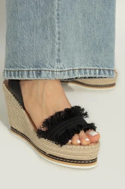 Odissi BLACK Wedge Sandals