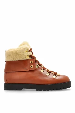 Odissi BROWN Leather snow boots