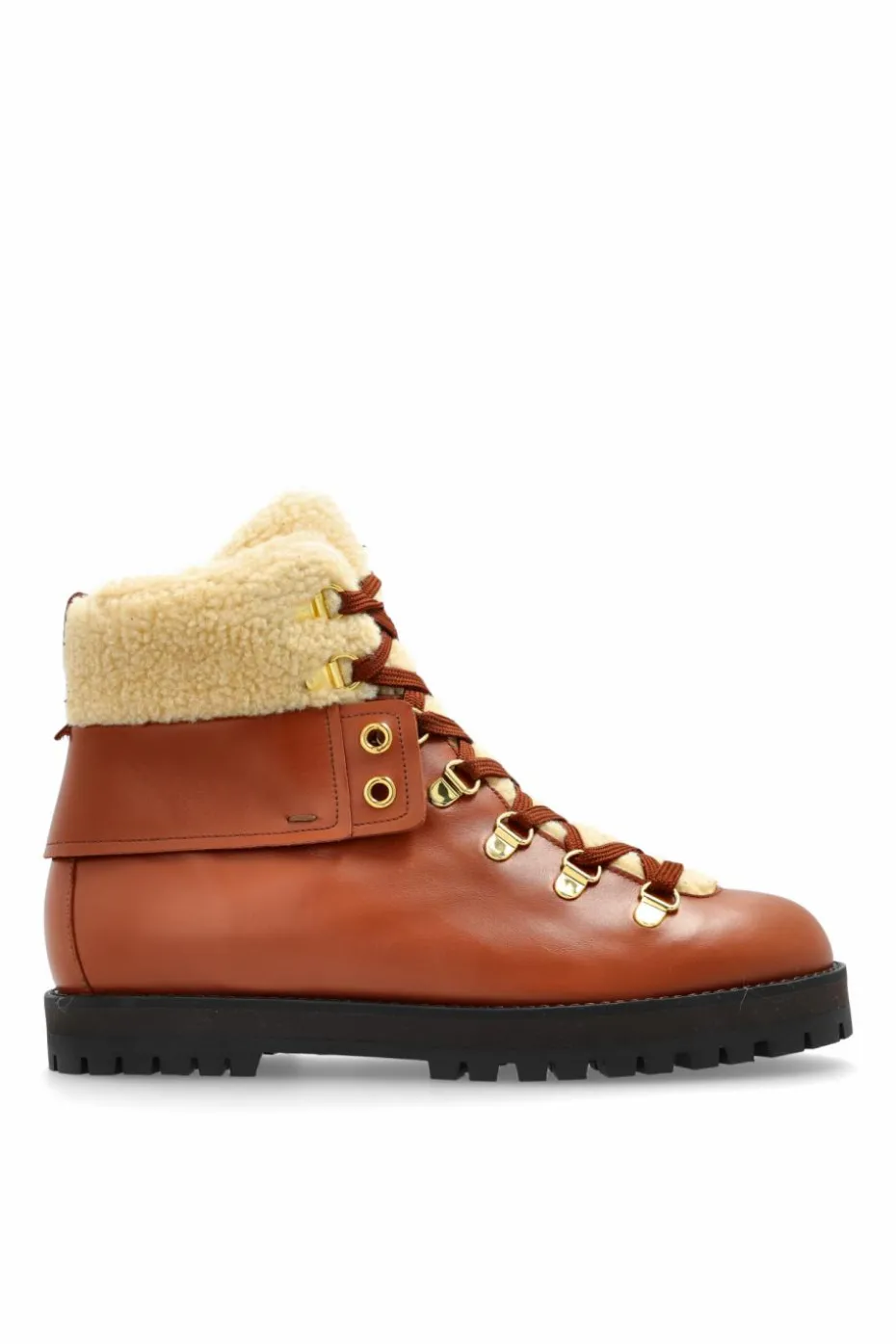 Odissi BROWN Leather snow boots