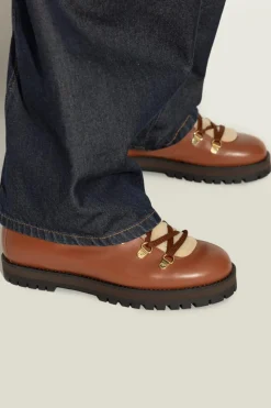 Odissi BROWN Leather snow boots