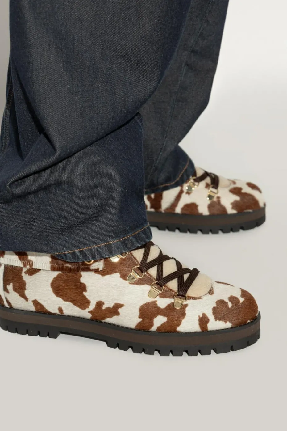 Odissi BROWN Snow boots with animal motif