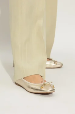 Odissi GOLD Leather ballet flats