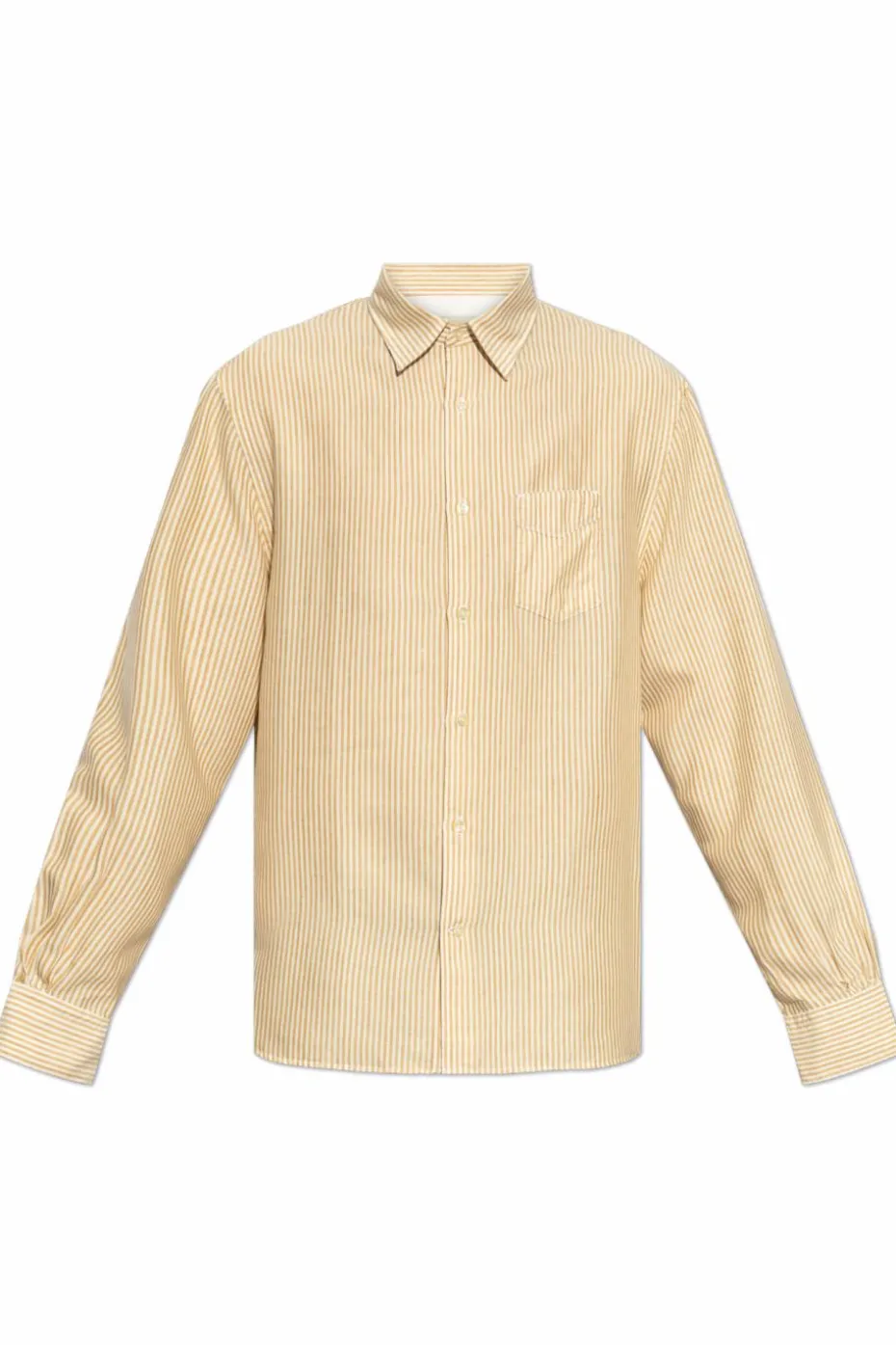 Officine Generale beige Shirt with stripe pattern
