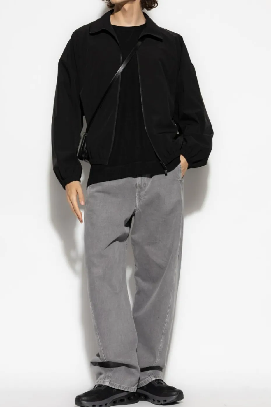 Officine Generale BLACK Cashmere sweater 'Nate'