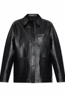 Officine Generale BLACK Leather jacket