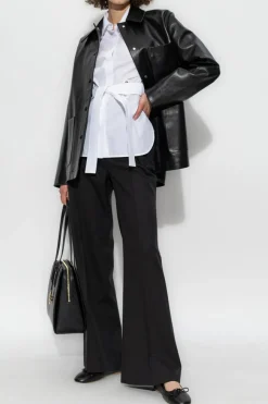 Officine Generale BLACK Leather jacket