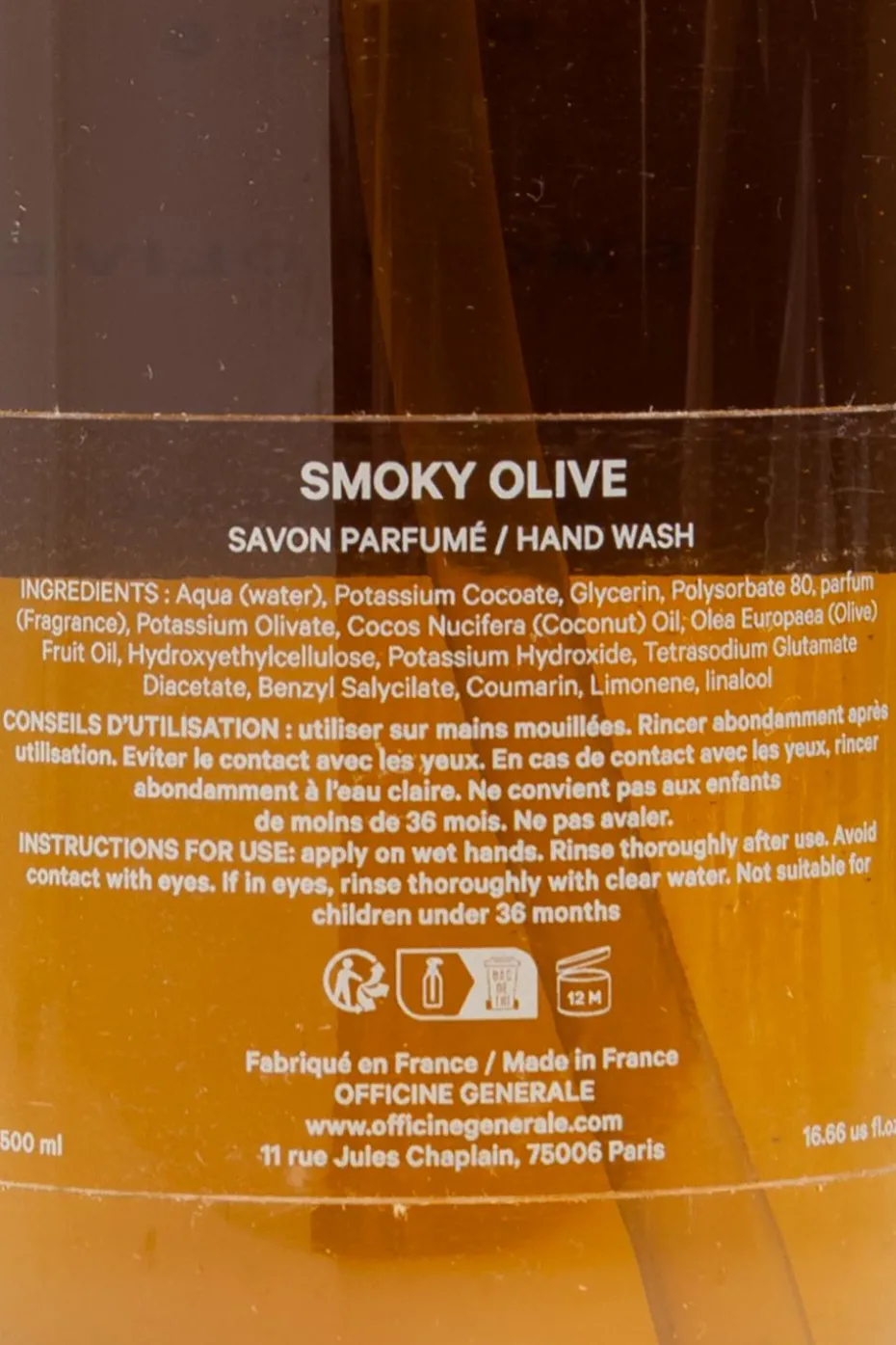 Officine Generale BROWN Hand wash ‘Smoky Olive’