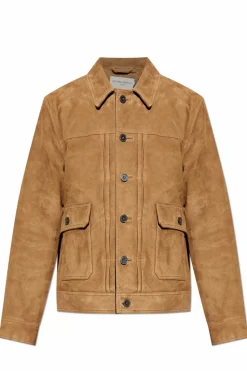 Officine Generale BROWN Suede jacket ‘Lazlo’