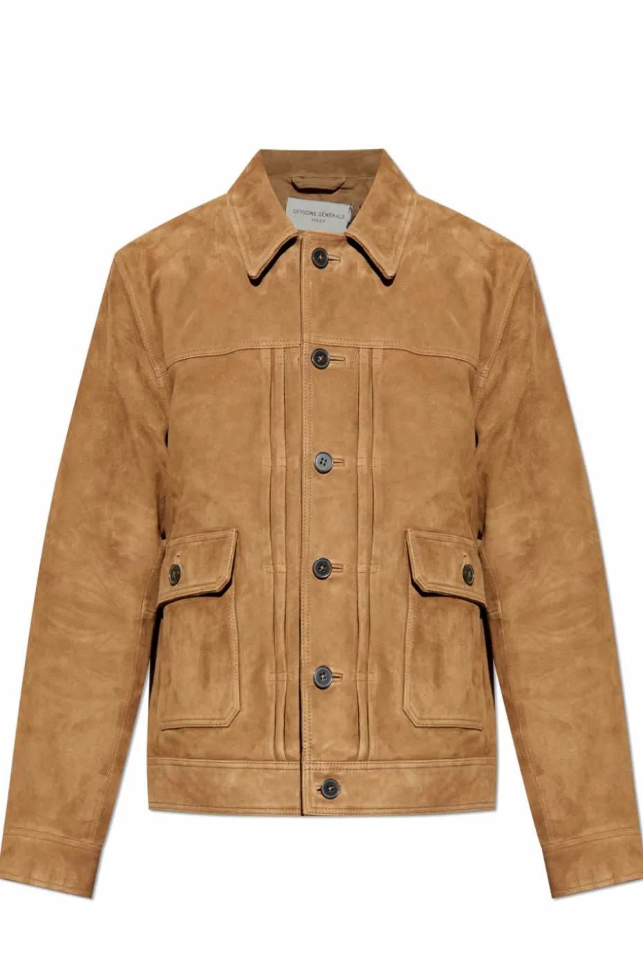 Officine Generale BROWN Suede jacket ‘Lazlo’