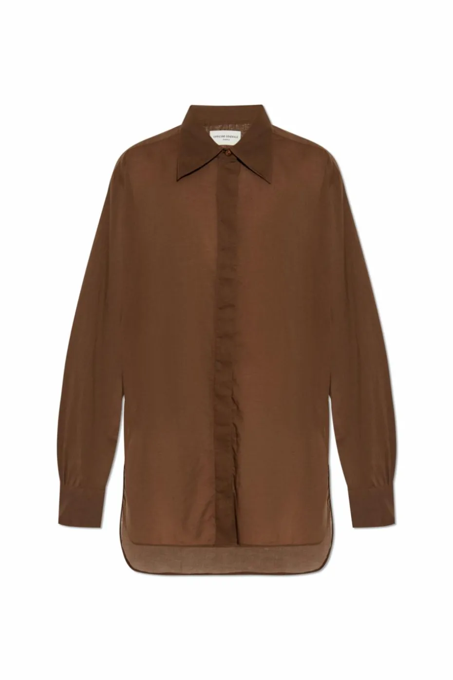 Officine Generale BROWN Shirt ‘Augustine’