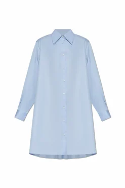 Officine Generale light blue Long loose-fitting shirt