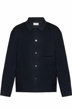 Officine Generale NAVY BLUE Wool jacket ‘Hamilton’