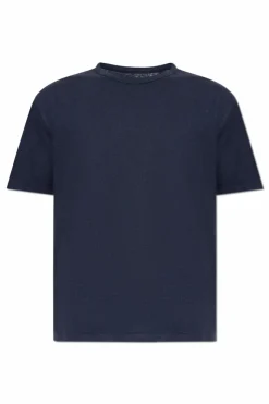 Officine Generale NAVY BLUE Crew neck T-shirt